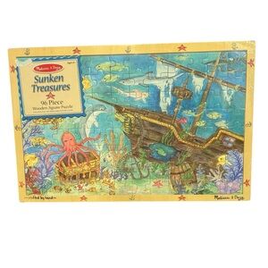 Melissa‎ & Doug Sunken Treasures 96 Piece Wooden Jigsaw Puzzle NEW